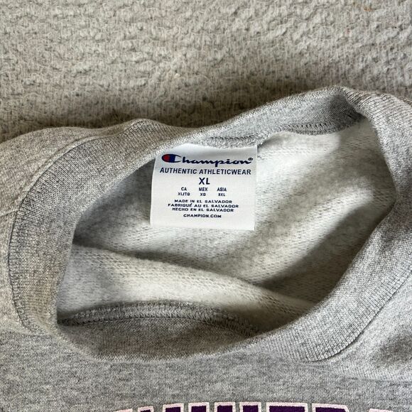 University of Scranton Champion Sweatshirt Men XL Gray Purple Sweater - Picture 5 of 11